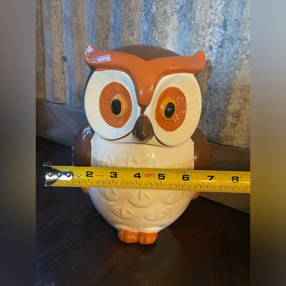 BETTER HOMES and GARDENS Heritage Collection Owl Ceramic Cookie Jar 🤎🧡🍪🦉 - Picture 8 of 13
